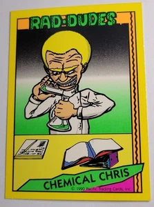 1990 Chemical Chris Card Rad-Dudes Pacific Trading Cards Non Sport Comic - Picture 1 of 3