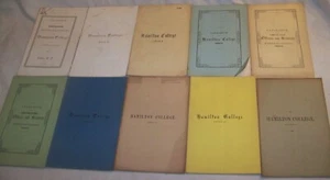 LOTE 10 1850-1859 ANTIGUO CATÁLOGO UNIVERSITARIO HAMILTON ANUARIO ESTUDIANTIL CLINTON NY - Imagen 1 de 10