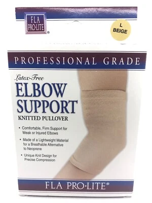 FLA PRO-LITE ELBOW SUPPORT KNITTED PULLOVER Large BEIGE new condition - Image 1 of 3