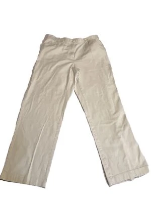 Pantalones chinos LL Bean para mujer 14 regular calce clásico beige tiro alto algodón elástico Foto 1 de 4