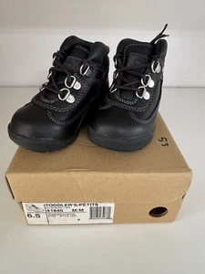 Timberland Toddler BLK Leather Waterproof Field Boot - BRAND NEW IN BOX - SZ 6.5 - Picture 1 of 6