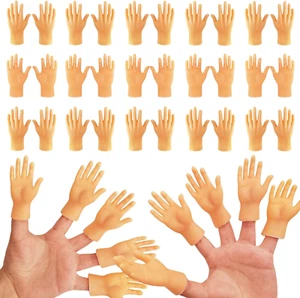 30 Pack Tiny Finger Hands,Flat Hand Style Mini Hand Puppet,Little Tiny Hand for - Picture 1 of 6
