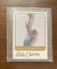 2001 Fleer Greats of the Game Kareem Abdul-Jabbar On Card Auto
