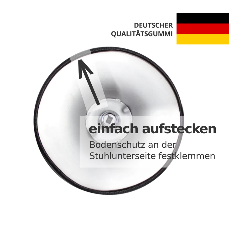 2/4x 37-39 cm | Barhocker-Bodenschutz | Gummi-Kratzschutz | Schutzring/Bodenring - Bild 1 von 4