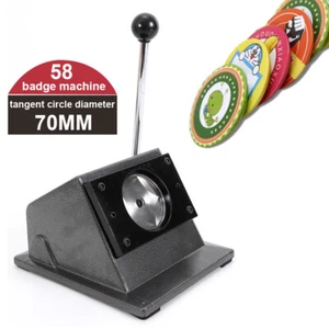 70 mm Abzeichen Spezial Karten Schneidemaschine Rund Papier Stanze Stanze Knopf Schneider - Bild 1 von 12