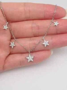 2Ct Round Cut Lab Created Diamond Necklace Style 14K Yellow Gold Plated Silver - Picture 1 of 7