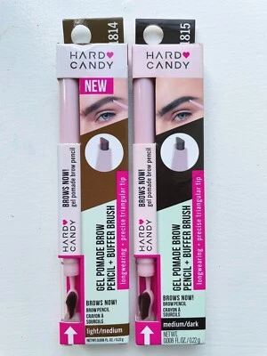 Hard Candy Brows Now! GEL POMADE BROW PENCIL+BRUSH, 0.008 oz  U CHOOSE SHADE! - Image 1 of 4