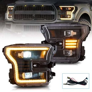 Full LED Headlights For Ford F150 13th Gen Pickup 2015 2016 2017 W/Dynamic DRL - Bild 1 von 10