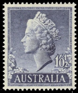 AUSTRALIA 279 (SG282) - Queen Elizabeth II "1955 Dark Grey Blue" (pb73955) - Picture 1 of 1