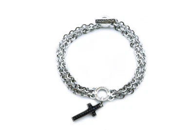PIANEGONDA bracciale Glittering a Cross in argento 925 e zaffiri BA010831 NUOVO! - Immagine 1 di 4