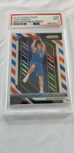 Luka Doncic 2018 19 Panini Prizm #280 Mavericks RC Rookie Red White & Blue PSA 9 - Bild 1 von 3