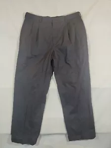 Brooks Brothers Pants Men 36x30 Advantage Chino Elliot Pleated Black 100% Cotton - Picture 1 of 9