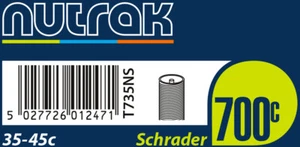 Nutrak 700c Cycle Inner Tube - Schrader - Car Valve - 700c x 35-45c .35/45-622 - Picture 1 of 2