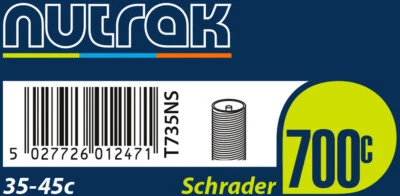 Nutrak 700c Zyklusschlauch - Schrader - Autoventil - 700c x 35-45c 0,35/45-622
