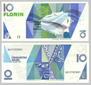 10 ARUBA FLORIN GLANZ POSTER BILD FOTO zehn Geld Währung Wanddeko 345 - Bild 1 von 1