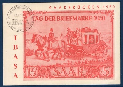 GERMANY / SAAR 1950 / MI # 291 USED on FDC – CV 350€ (ZZ483) - Image 1 of 3