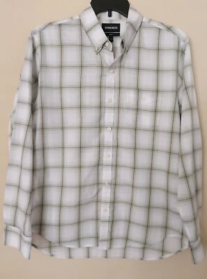 Camisa de vestir Bonobos para hombre ajustada verde a cuadros manga larga talla grande Foto 1 de 4