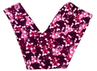 Nuevo OS 2-12 LuLaRoe Corazones de San Valentín Púrpura Rosa Tie Dye Leggings.Envío Rápido Foto 1 de 2