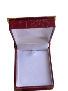 Rote Kroko-Optik Range Leder Halskette Anhänger Ohr Box perfekte Box kostenloser Versand - Bild 1 von 7
