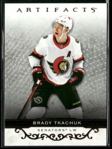 2021-22 U D Artifacts #102 Brady Tkachuk Ottawa Senators Rose Gold Hockey Card - Picture 1 of 2