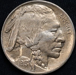 1913-P Type 1 Raised Ground Buffalo Nickel BU Uncirculated - Picture 1 of 4