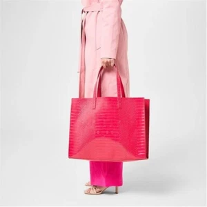 Brand New Ted Baker Allicon Large Crosshatch Mid Pink Colour From Warehouse - Picture 1 of 21