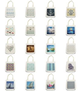 Ambesonne Nautical Print Tote Bag Reusable Linen Sack Shopping Books Beach - Picture 1 of 63