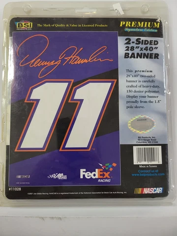 NASCAR #11 Denny Hamlin FEDEX RACING - 2-SIDE BANNER - 28" x 40" Cover