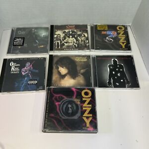Ozzy Osbourne CD Lot Of 7 Bark At The Moon, Tribute, Black Rain, Live & Loud