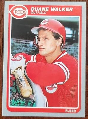 1985 FLEER DUANE WALKER CINCINNATI REDS CARD #554 NM/MT - Image 1 of 2