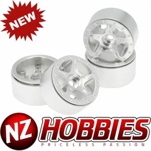Ruote NZ Axial SCX24 CNC alluminio Starfish-Pro Beadlock 4 pezzi BIANCHE # NZSCX24-32 - Foto 1 di 3