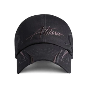 Gorra Línea ATIISSU Negra Escritura Logo Gráfico Bordado Ajustable Algodón Sombrero - Imagen 1 de 3