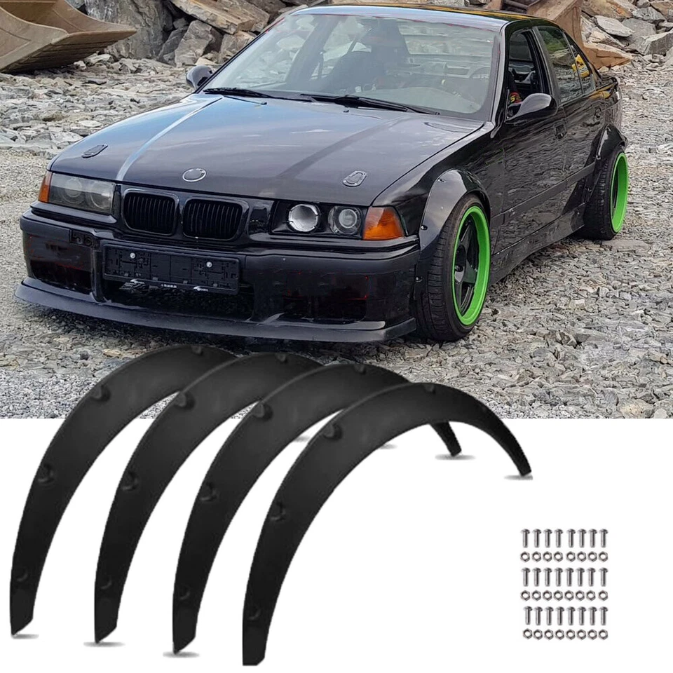 Arcos de rueda de coche de 3,1" guardabarros acampanado extra ancho para serie 3 335i 328i 325i E36 E46 Foto 1 de 4