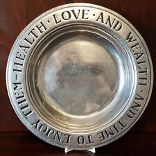 Wilton Columbia Health Love and Wealth Time to Enjoy Them RWP Metal Plate 
