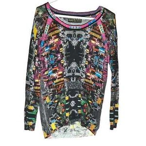 Custo Barcelona Sweater City lightweight wool long sleeve multicolored sweater - Picture 1 of 7