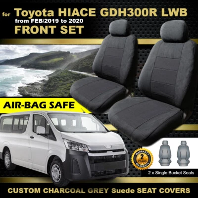 Custom Front Seat Covers for TOYOTA HIACE VAN LWB SLWB GDH300R Crew Van 2019-25 - image 1 of 4