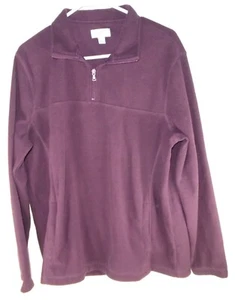 Croft & Barrow Pullover FLEECE SWEATSHIRT burgunderrot Langarm Herren L Large gebraucht, in einwandfreiem Zustand - Bild 1 von 3