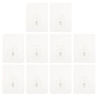  10 Pcs No Trace Hook Towel Multipurpose Hooks Transparent Wall Frosted