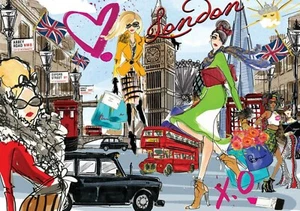 Take Me to London Ooh La La 1000 Piece Puzzle Purse Style Package Vivid Colors - Picture 1 of 2