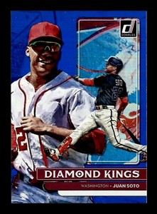 Juan Soto 2022 Panini Donruss Diamond Kings Blue Holo #20 Washington Nationals