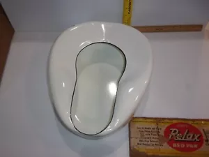 Jones Relax Patented Bed Pan Metal White Enamel Vintage NOS - Picture 1 of 4