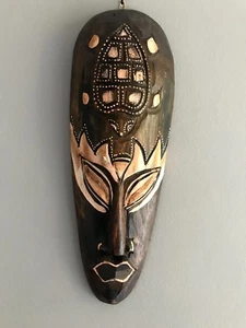 Holz Maske Holzmaske Wandbehang Figur Schildkröte Deko Afrika Dekoration 30 cm - Bild 1 von 4