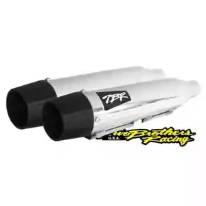Two Brothers Comp S Dual Slip-On Chrome W/Cf End Cap Dyna Sportster 005-4710499D - Bild 1 von 2