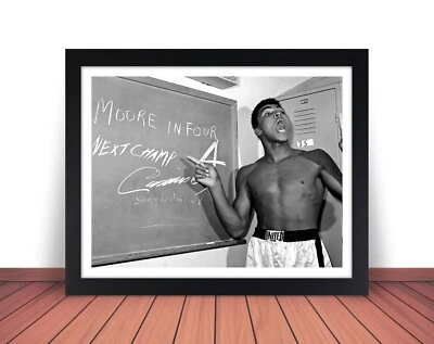 Framed MUHAMMAD ALI v ARCHIE MOORE Photo Picture 1962 BOXING - 8x10 11x14 (W5) - Image 1 of 4