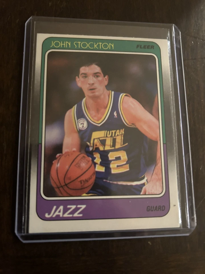 Fleer #115 1988 John Stockton RC (HOF) Foto 1 de 2