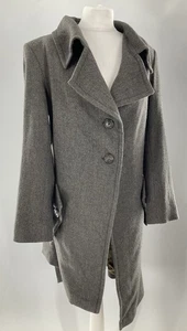 vivienne westwood Grey Virgin Wool Bend Coat Anglomania Women’s Size Uk 14 IT 46 - Picture 1 of 15
