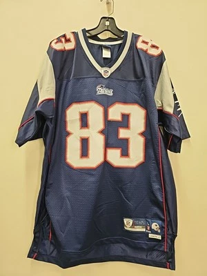 Camiseta cosida en el campo Reebok Wes Welker #83 de los New England Patriots grande NFL Foto 1 de 4