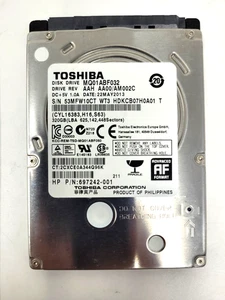 Toshiba 320GB 2.5" SATA HDD Hard Drive MQ01ABF032 - Used - Picture 1 of 4