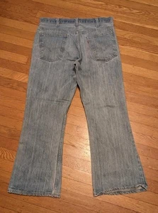 RaRe GeNuiNe70's VinTagE LEVI STRAUSS 646 FLARE BLUE JEANS 34 × 28 USA Made - Picture 1 of 8