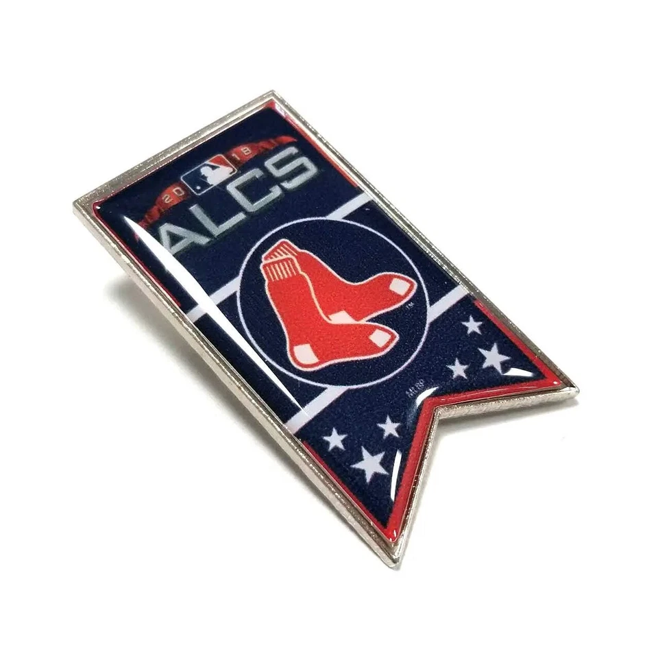 2018 Boston Red Sox World Series American League Champions MLB Label Pin - Image 1 of 1